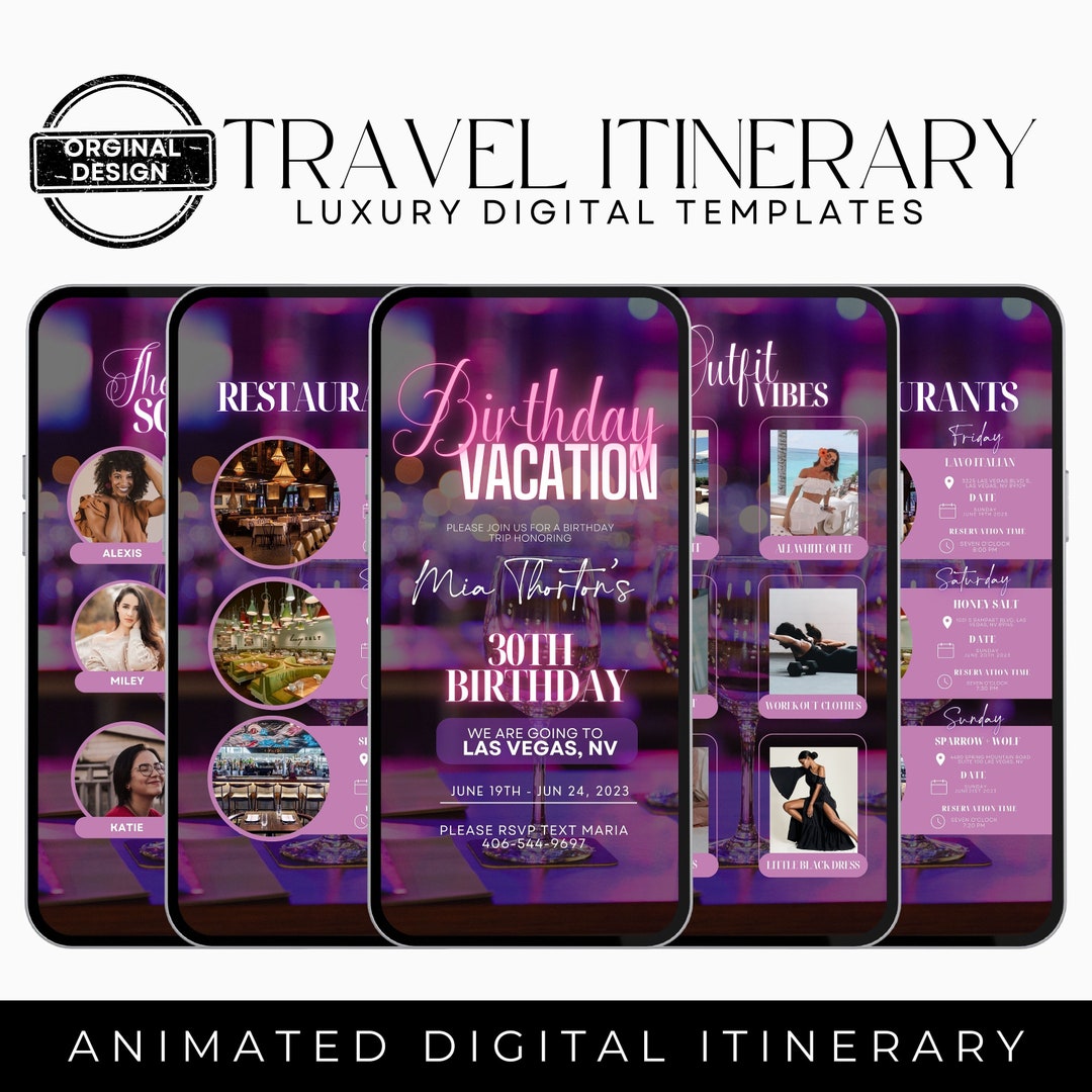 Birthday Weekend Itinerary Template Weekend Trip Itinerary Etsy Birthday Weekend Itinerary Template Weekend Trip Itinerary Etsy