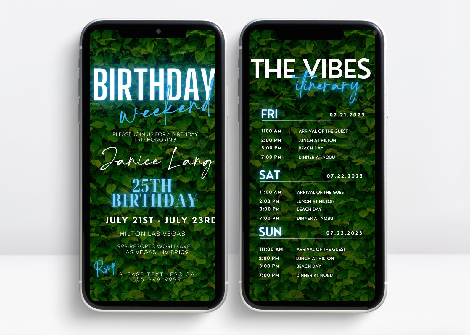 Digital Travel Itinerary, Itinerary Template, Travel Itineray, Birthday ...