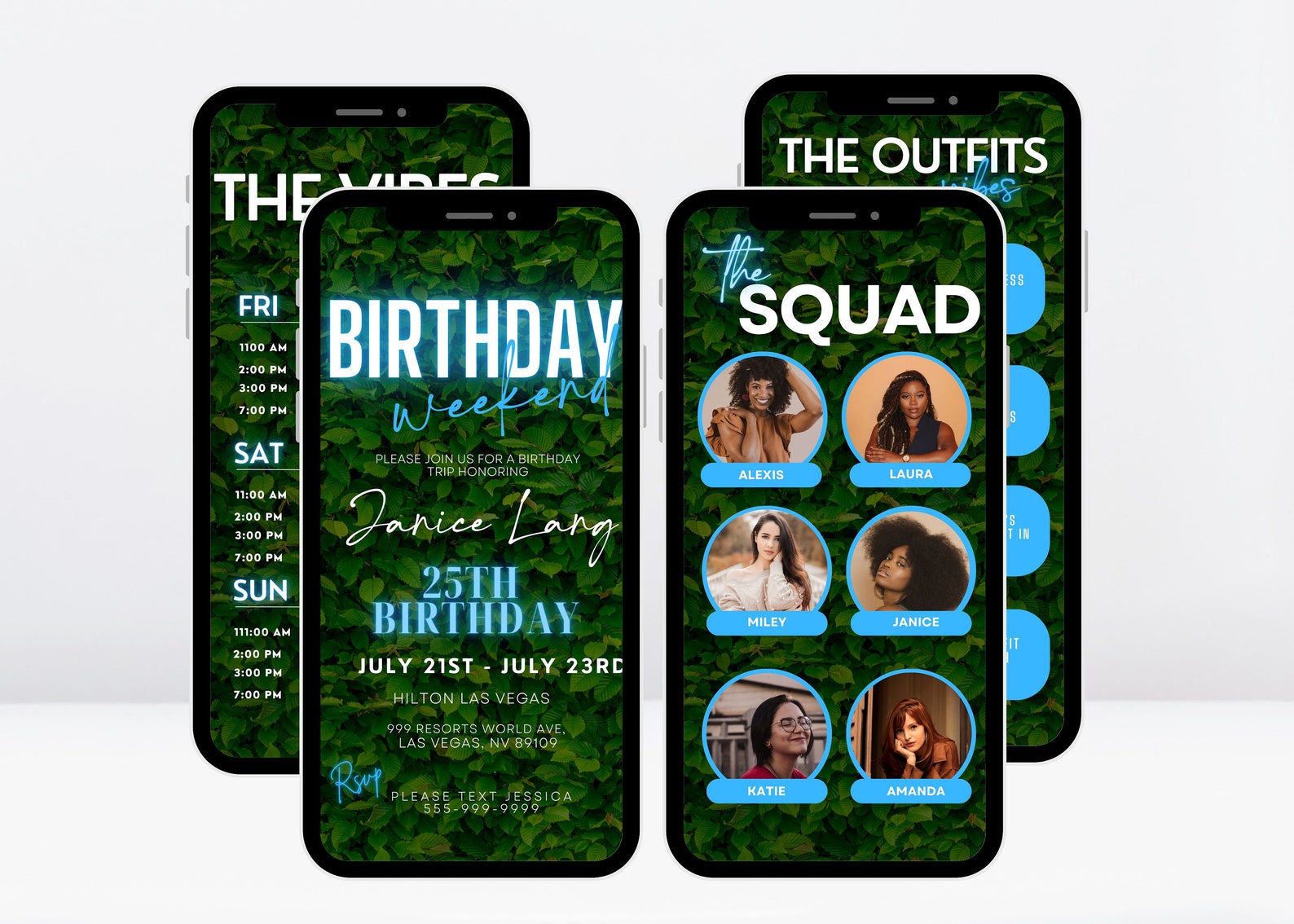 Digital Travel Itinerary, Itinerary Template, Travel Itineray, Birthday ...