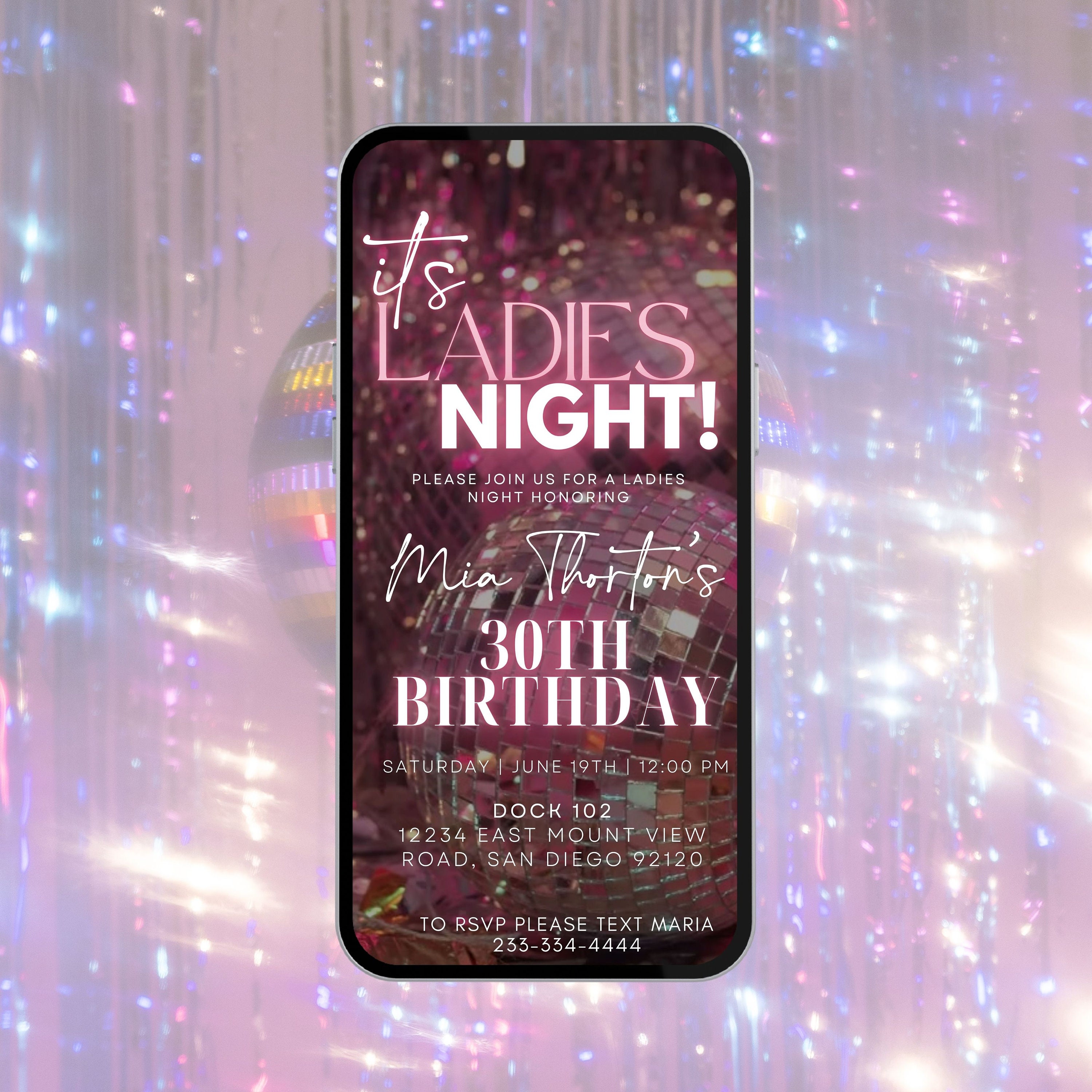 Ladies Night Out, Birthday Party Invitation, Girls Night Out Invitation ...