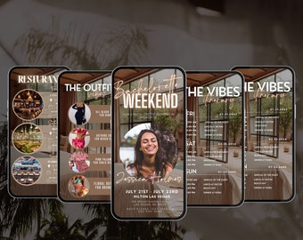Digital Bachelorette Weekend Itinerary: Travel Planner Template