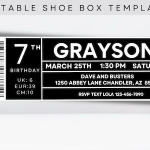 Shoe Sneaker Box Label, Sneaker Box Template , Favor Box Label, Shoe box label template. Shoe box label, Label template, Shoe box SVG
