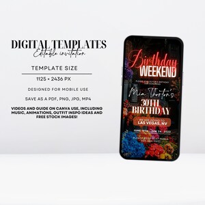 Digital Travel Itinerary, Itinerary Template, Travel Itineray, Birthday ...