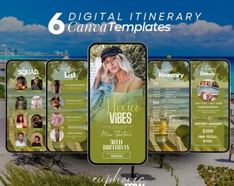 Birthday Weekend Itinerary Template: Mexico Girls Trip (Digital)