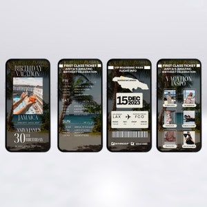 Digital Travel Itinerary, Itinerary Template, Travel Itineray, Birthday ...