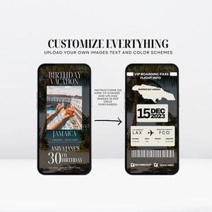 Digital Travel Itinerary, Itinerary Template, Travel Itineray, Birthday ...