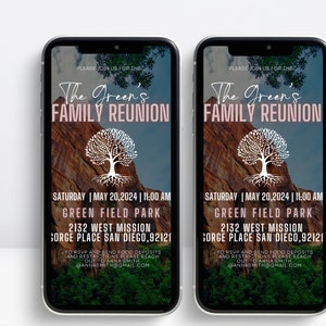 Digital Family Reunion Invitation template , Family Party Invitation, Reunion Gathering Invitation, Invite for Family Reunion, Family bbq