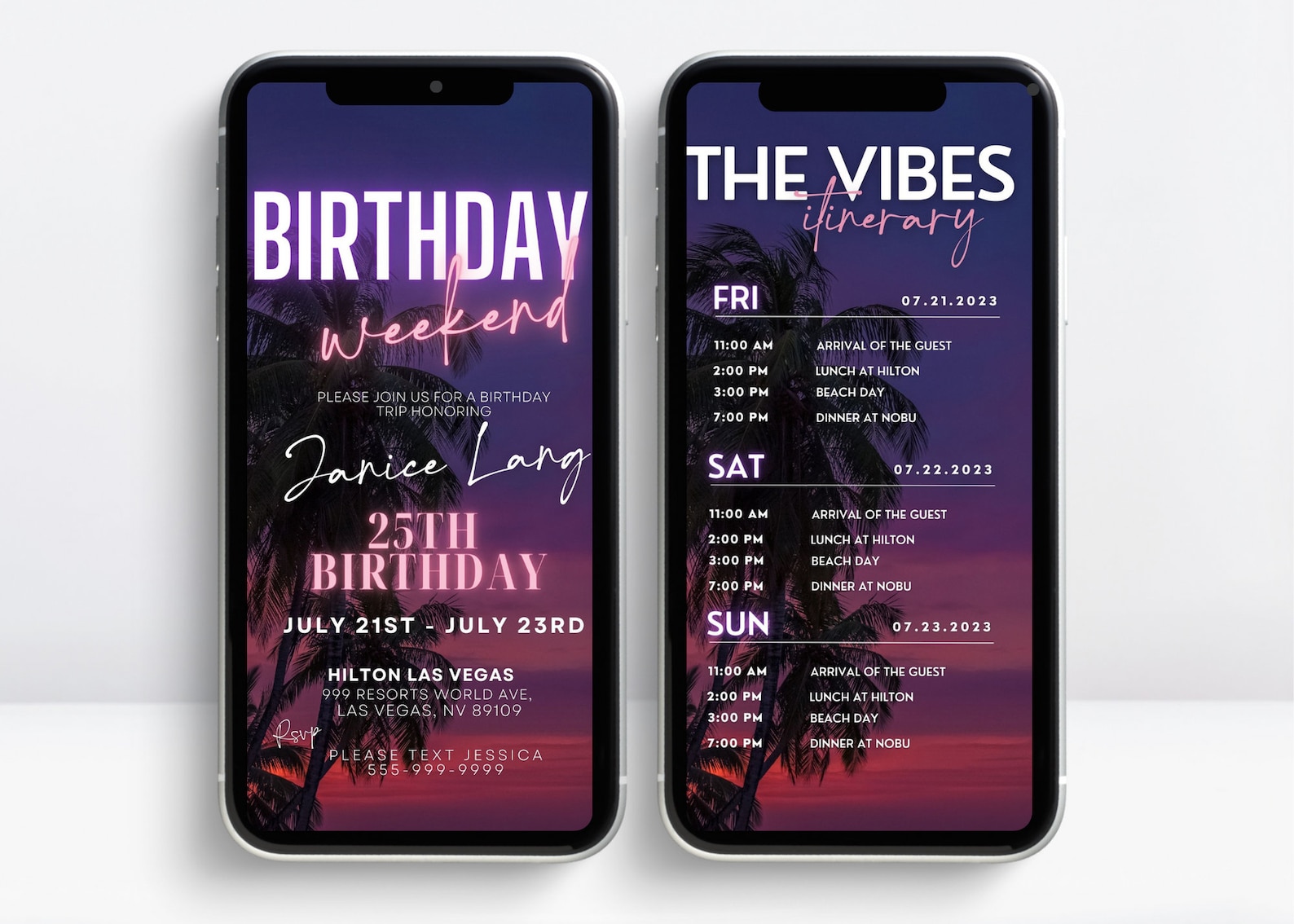 Digital Travel Itinerary, Itinerary Template, Travel Itineray, Birthday ...