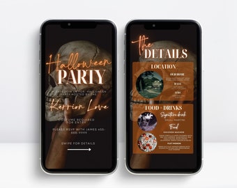 Adult halloween party invitation Digital Halloween Party Invite , Halloween Invitation,  Halloween Birthday, Costume Party, Halloween Evite