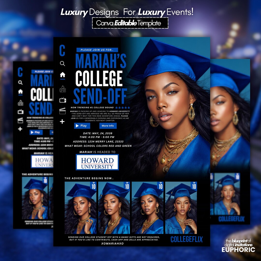 College Send off Invitation, Trunk Party Invite 2026, Graduation ...