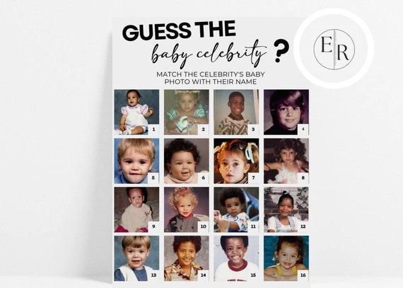 Coed Baby Showe Games Guess the Celebrity Baby Gender Answers Sheet INCLUDED Baby Shower Games Guess the Baby Celebrity Game Etsy Canada