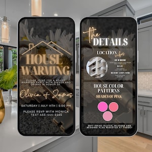 Digitale housewarmingsuitnodiging, nieuwe huisuitnodiging, housewarminguitnodiging, housewarminguitnodiging, uitnodiging nieuw huis, uitnodiging per e-mail