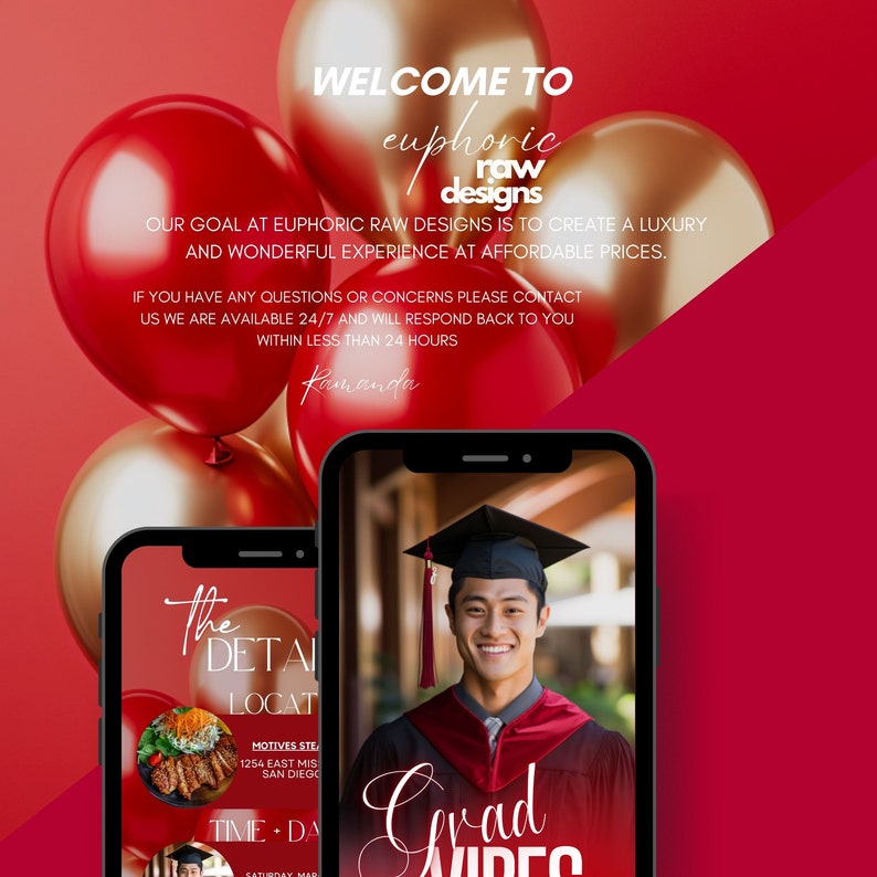 Promotional Grad Class of 2024 Graduation Invites, Grad Announcement, High School ...