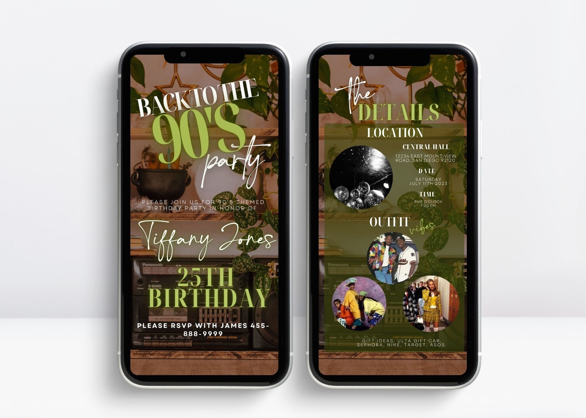 Digital 90s Birthday Invitation 90s party Invite House Party Invite throwback party back to the 90s Hip Hop Party 90s