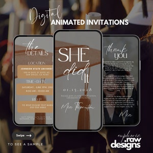 Graduation Video Invitation, Animated Grad Announcement, Graduation Invite, Graduation Invite, Graduation Party Invitation, Grad Party