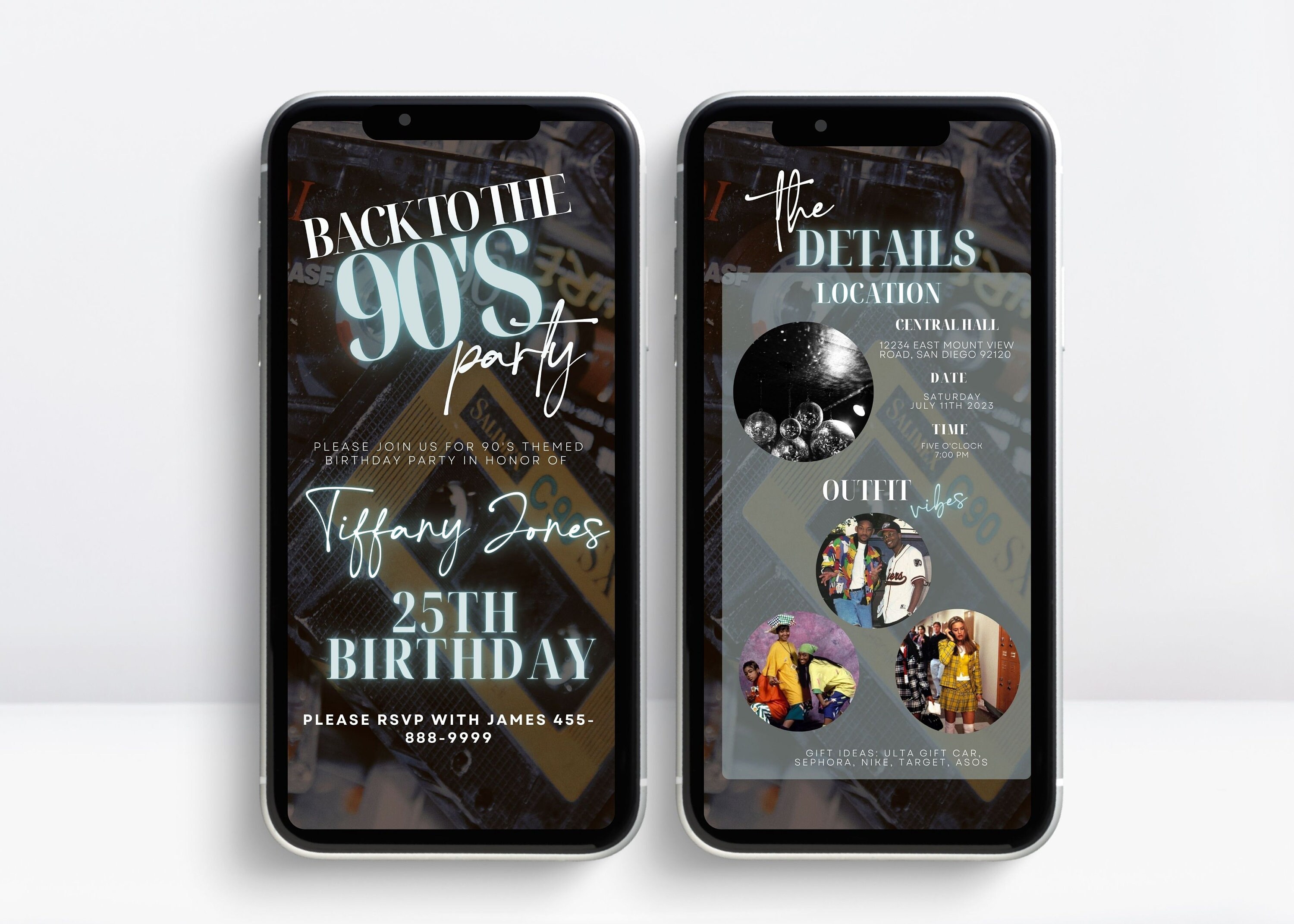 Digital 90s Birthday Invitation 90s party Invite House Party Invite throwback party back to the 90s Hip Hop Party 90s