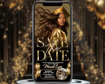 Graduation Save the Date Template, Class of 2026 Editable Announcement, Modern Digital Grad Invitation, Canva Download