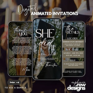 Graduation Video Invitation, Animated Grad Announcement, Graduation Invite, Graduation Invite, Graduation Party Invitation, Grad Party