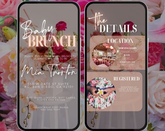 Baby Brunch Invitation Template (Digital Download)