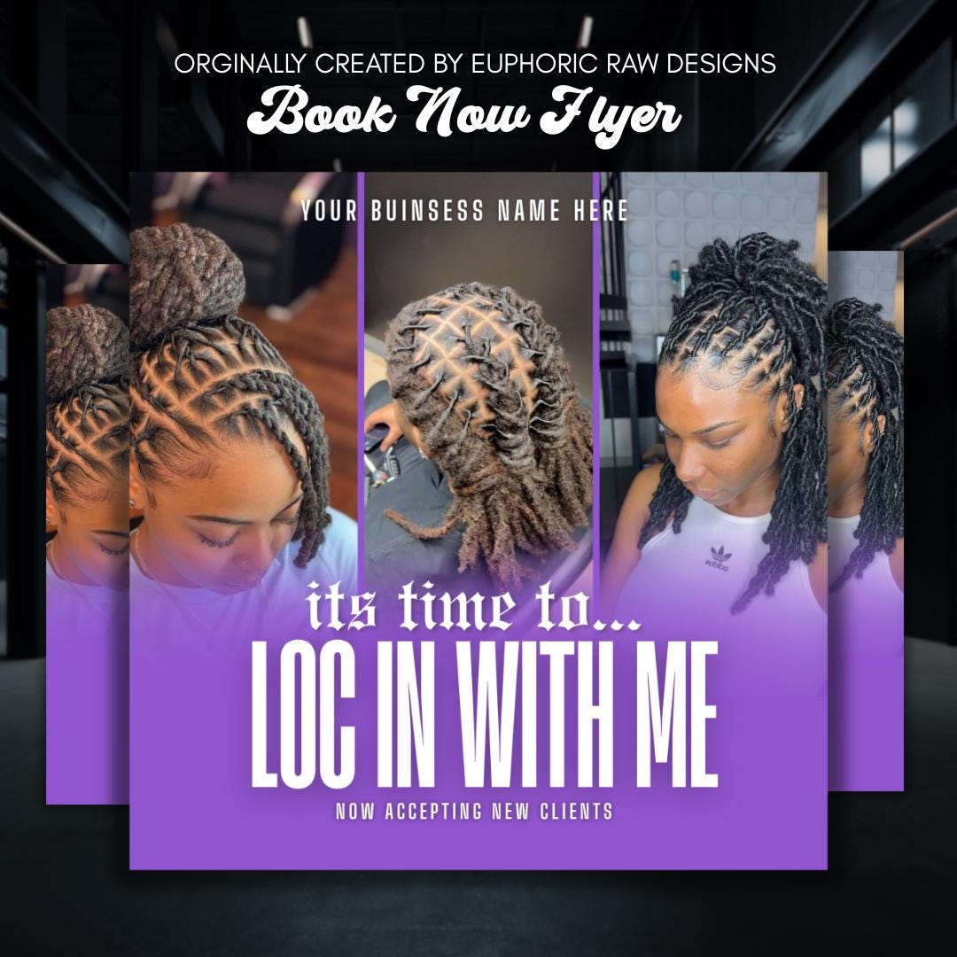 Editable DIY Loc Flyer Template, Instant Download, Customizable Hair ...