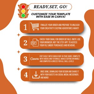 Orange Prom Send off Digital Invitation, Editable Prom Flyer Template ...