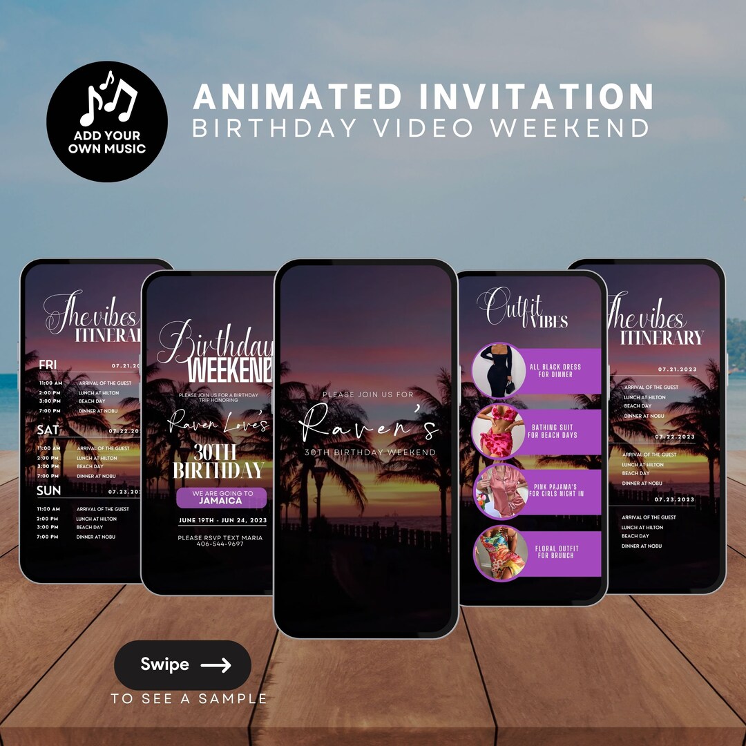 Digital Travel Itinerary, Video Itinerary Template, Travel Template ...