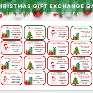 Christmas gift exchange Game, Yankee Swap, White Elephant Gift Exchange, Holiday Present Swap games, Christmas party games, merry christmas