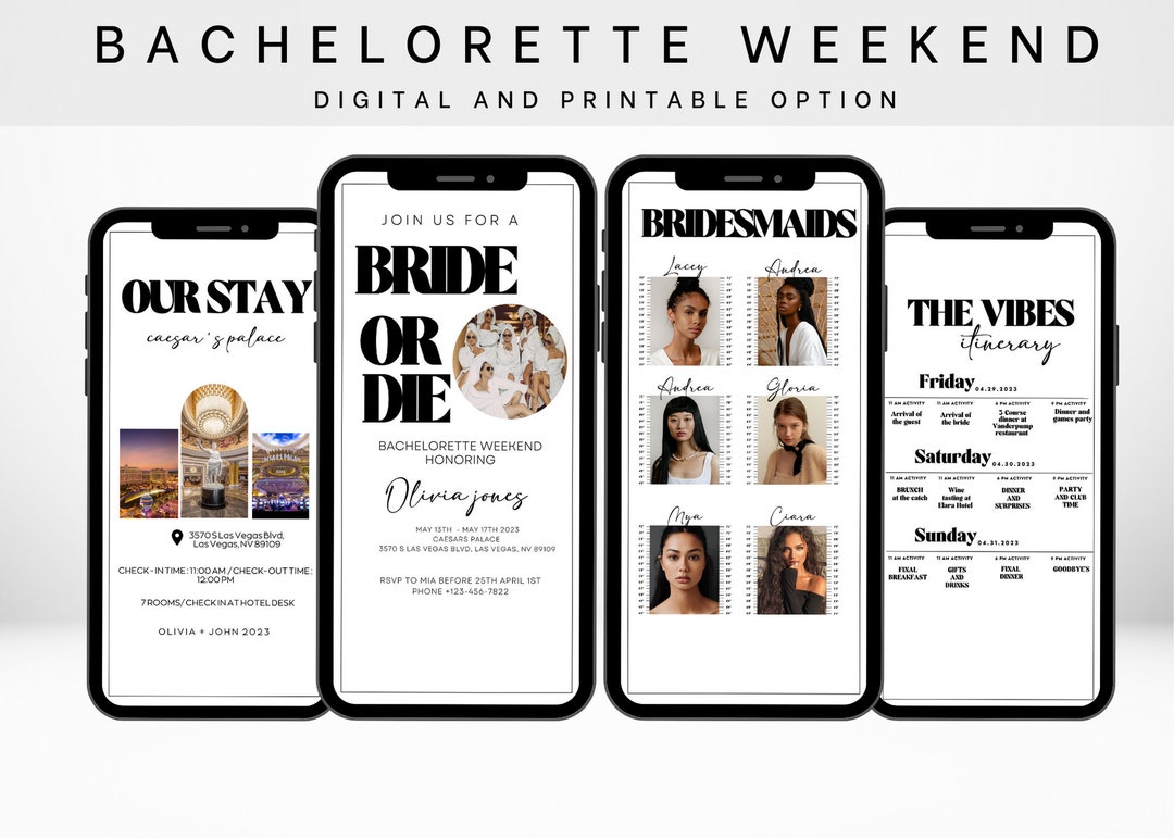 Bachelorette Weekend Bundle Planner Bachelorette Party - Etsy