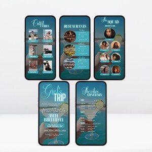 Girls Trip Itinerary, Itinerary Template, Travel Itineray, Birthday