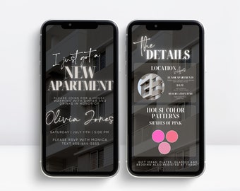 Digital Apartment Warming Invitation, Welcome Home Party Invite, New Home or Apartment Editable Housewarming Template