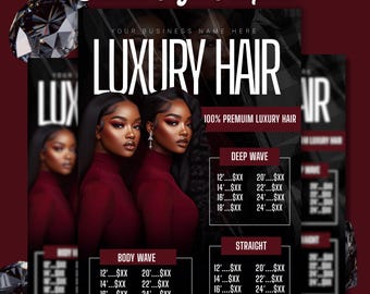 Editable Salon Price List Template: DIY Wig & Hair Extension Guide (Digital Download)