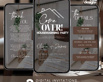 Digital Housewarming Party Invitation, New Home Celebration Invite, Editable Welcome Home Template, House Warming Evite, Apartment Invite
