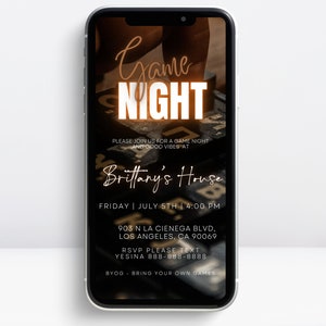 Digital Game Night Flyer, Game Night Invitation, Board Game Invite, Family Game Night, Game Party Invitation,  Poker Game Night