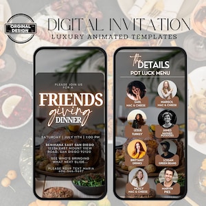 Friendsgiving Menu Thanksgiving Menu, Thanksgiving Menu Template, Menu Template, Menu Invitation, Pot Luck Menu, Thanksgiving Menu