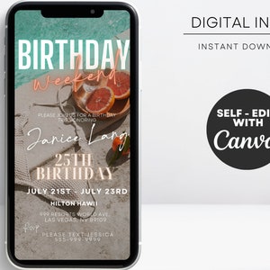 Digital Travel Itinerary, Itinerary Template, Travel Itineray, Birthday ...