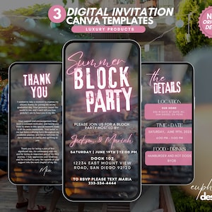 Digital Block Party Invitation, Chili Cook-off Flyer, Family Bbq ...