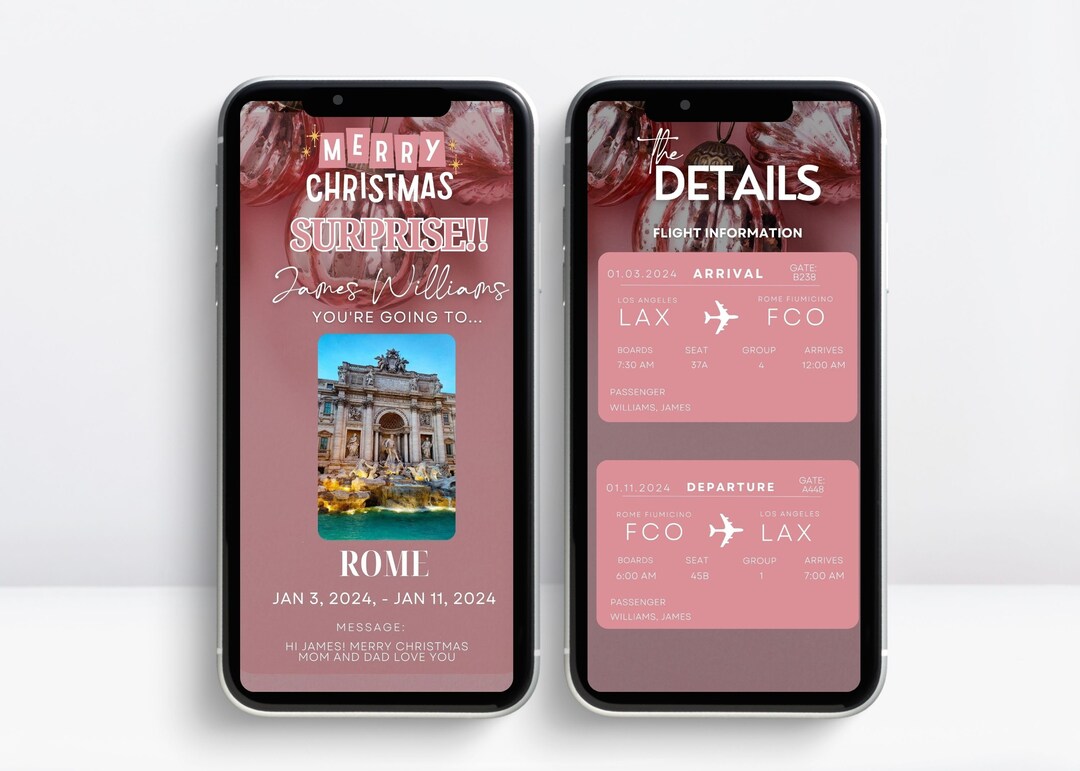 Digital BOARDING Passboarding Pass Template Surprise Flight Etsy