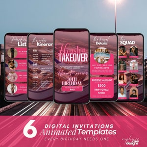 Houston Girl’s Trip, Birthday Weekend, Texas Itinerary Travel Planner, Vacation Schedule, Digital Animated Video Guide, Houston Itinerary