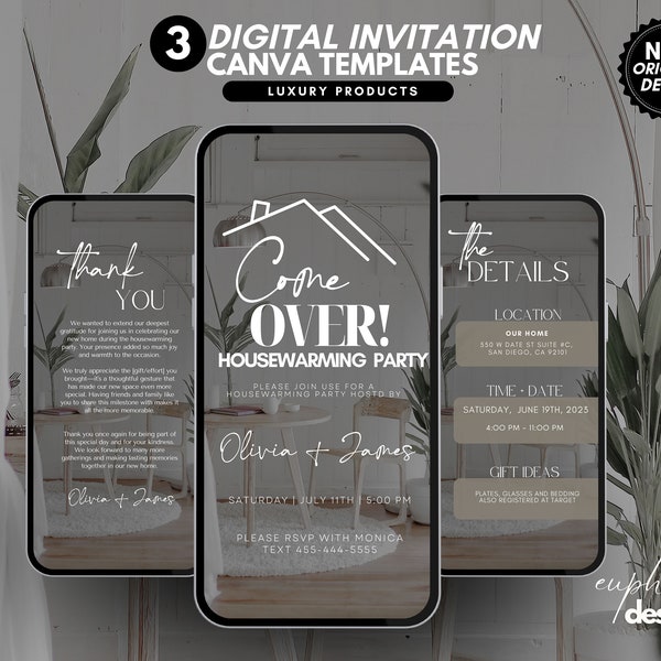 Housewarming Invite, Digital House Warming Invitation, New Home, housewarming party, House warming Invitation, New House, Welcome Home