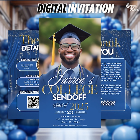 Boy High School Graduation Invitations