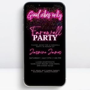 Farewell Party Invitation, Digital farewell Invite, going away party Invite, farewell Invite, moving away party, retirement party Invite