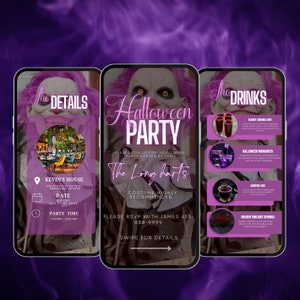 Adult halloween party invitation Digital Halloween Party Invite , Halloween Invitation,  Halloween Birthday, Costume Party, Halloween Evite