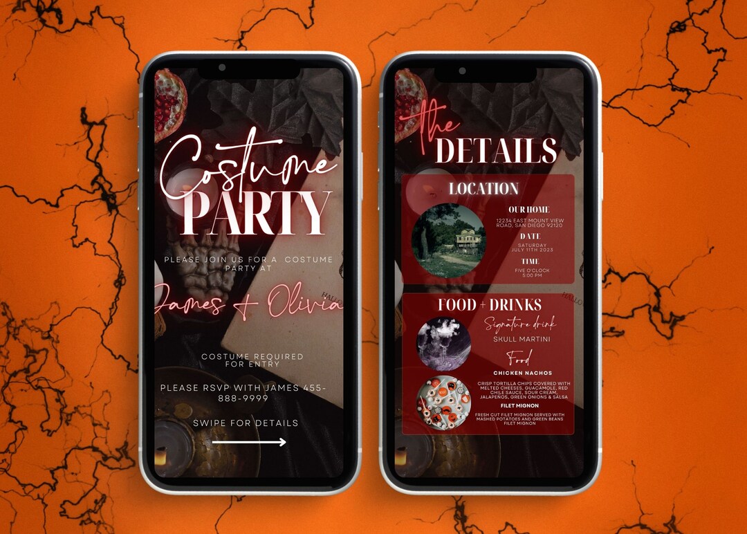 Halloween Party Invitation Digital Halloween Birthday Party Etsy