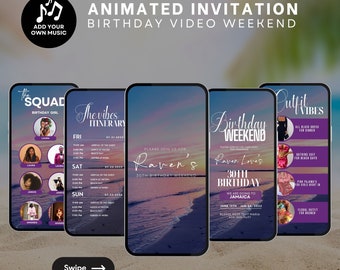 Digital Travel Itinerary, Itinerary Template, Travel Itineray, Birthday ...