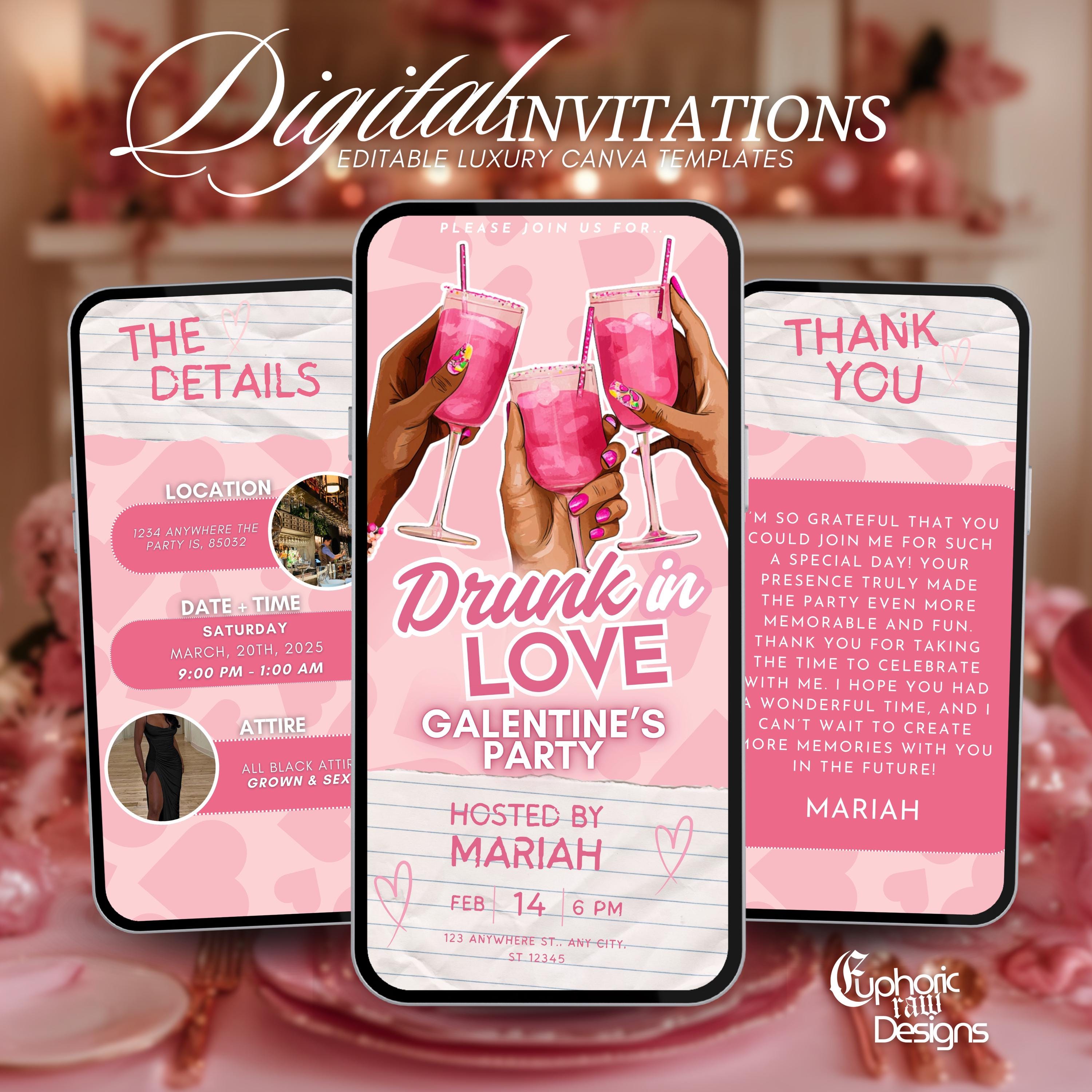 Drunk in Love Digital Invite - Etsy