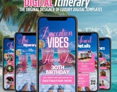 Baecation Itinerary Template, Couples Trip Planner, Romantic Vacation Schedule, Editable Travel Invite Canva
