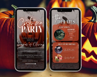 Digital Halloween Party Invitation, Halloween Bash invite, Halloween Party, Boo Bash, Adult Halloween, Costume Party, Halloween Birthday