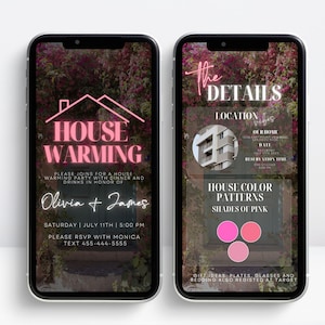 Digitale housewarmingsuitnodiging, nieuwe huisuitnodiging, housewarminguitnodiging, housewarminguitnodiging, uitnodiging nieuw huis, uitnodiging per e-mail