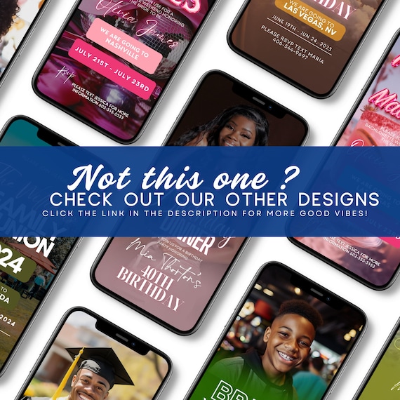 Graduation Invite Magazine Style, Blue DIY Editable Flyer Template, Class of 2025 Graduation Celebration, Premade Event Flyer Design