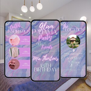 Digital Adult Pajama Party Invitation, Adult Slumber Party, Girl&#39;s Night in Invitation, Sleepover Party, Pajama Party Invite, Kid Party